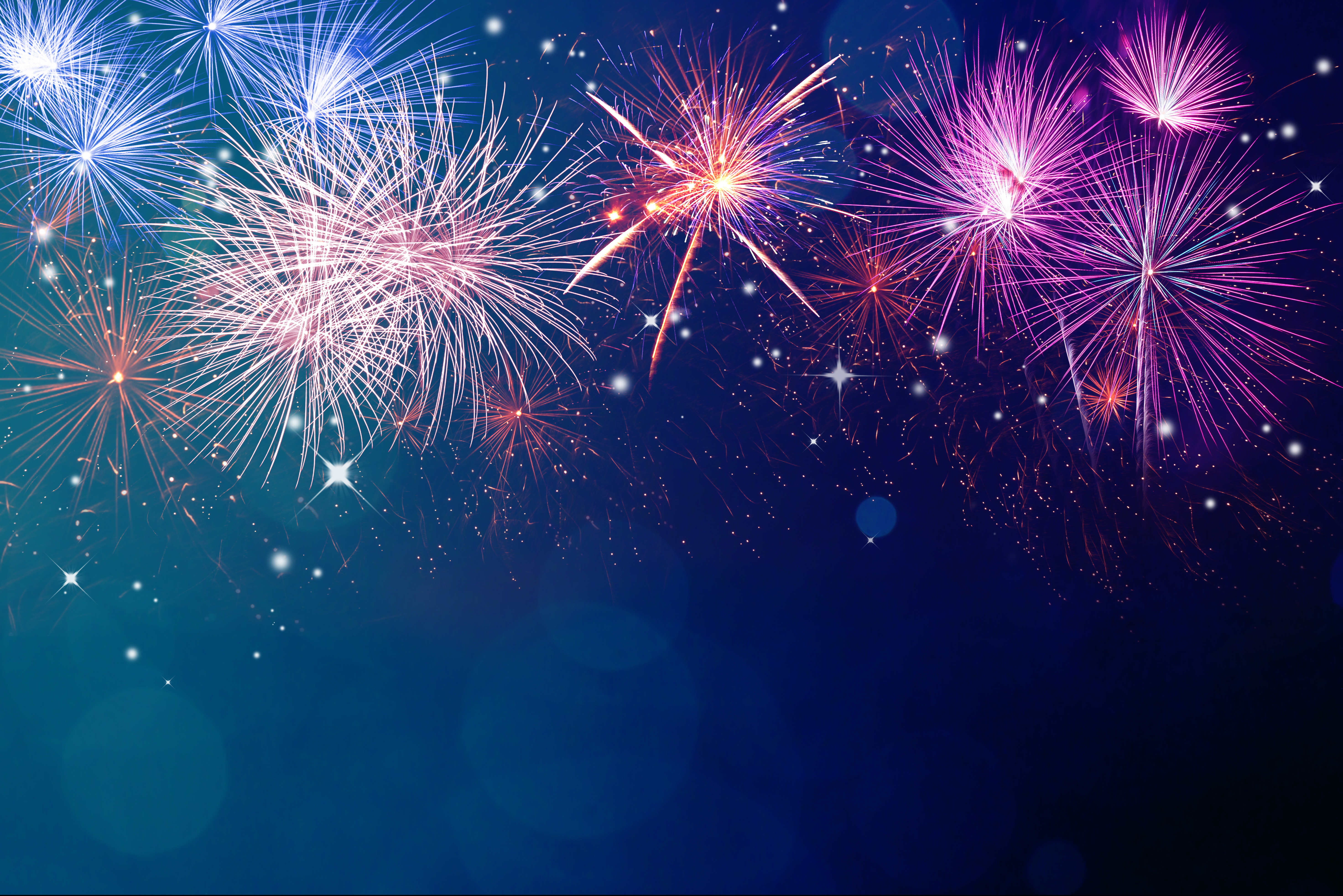 Fireworks for copyspace and background