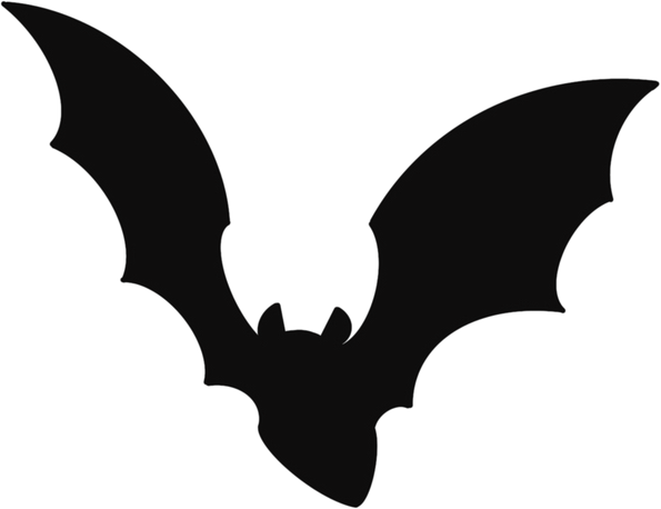 Flying Bat Silhouette